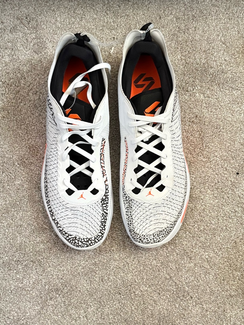 Jordan Luka 1 The Pitch White/Total Orange/Black Men's Sneaker